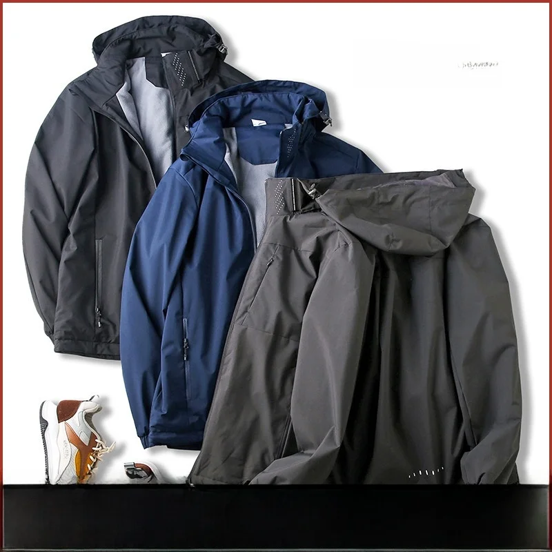 

Наружный заказ! Ветрозащитный Водонепроницаемый! Косит Фик! Осенне-зимнее мужское теплое джутовое пальто с капюшоном, длинное длинное пальто-стойка...