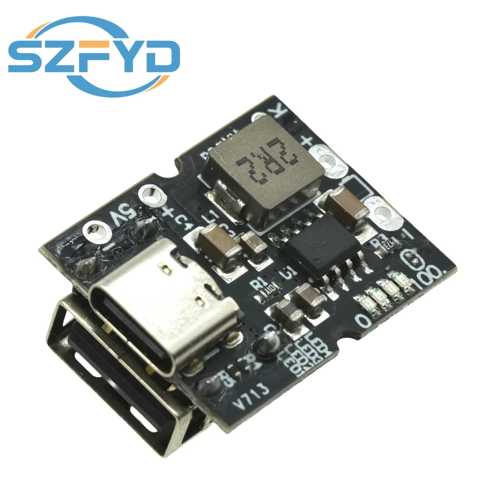 Hochpräzises 5V 2A Lade-Entlademodul, integrierter Typ-C-Eingang, kompatibel mit 4,2V Lithiumbatterie