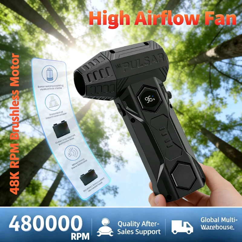 

x11Pro 480000RPM Turbo Jet Blower High Power Air Blower Brushless Motor Turbo Fan Wind Speed 75m/s 10000mAh Violent Air Blower