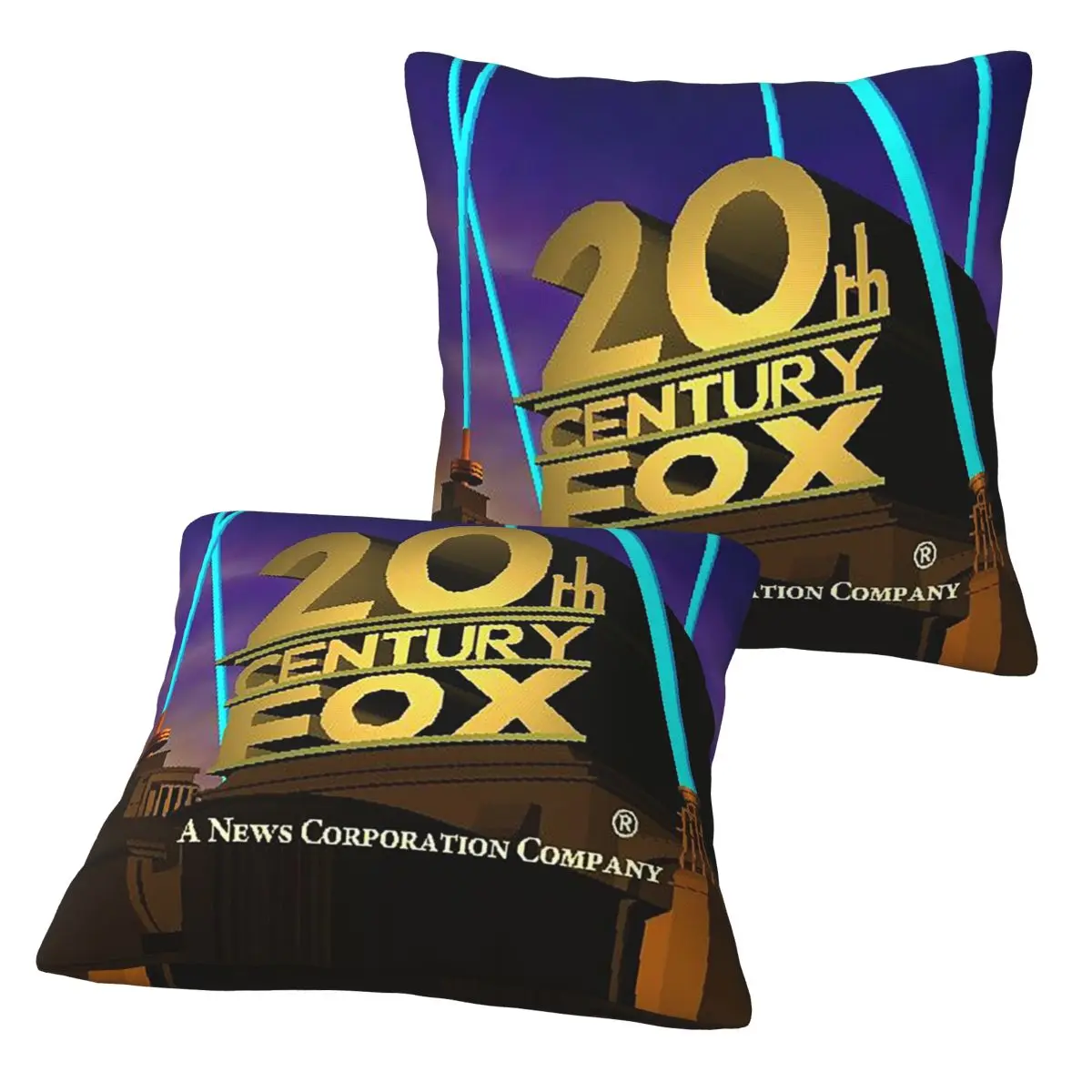 20th Century Fox 2 pcs Square Pillowcase Pillow Cover Cushion Decor Comfort Throw Pillow for Home Living Room