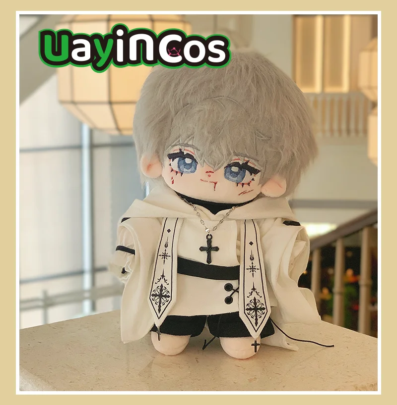 

20 см кукольная одежда отец священник темное модное пальто плащ халат пояс маска костюм костюм мягкие плюшевые аксессуары для кукол аниме до