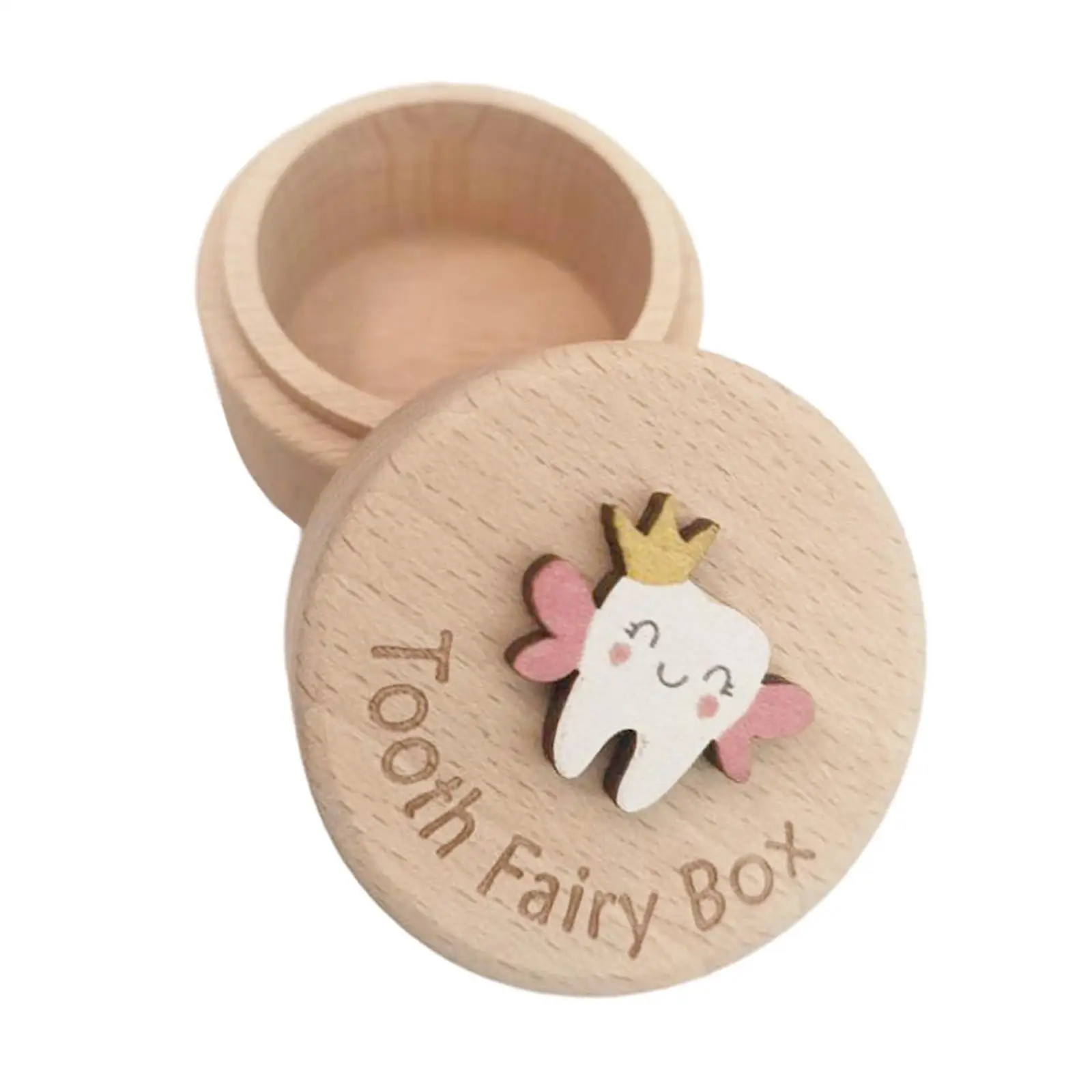 Erste Zahn Sammelbox Holz Zahn Aufbewahrung Organizer für Kinder Fötales Haar Andenken Geschenk für Kindheitserinnerungen