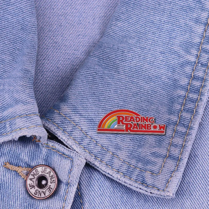 Reading X Rainbow TV Series Enamel Lapel Pin Badge Brooch Backpack Decoration Jewelry