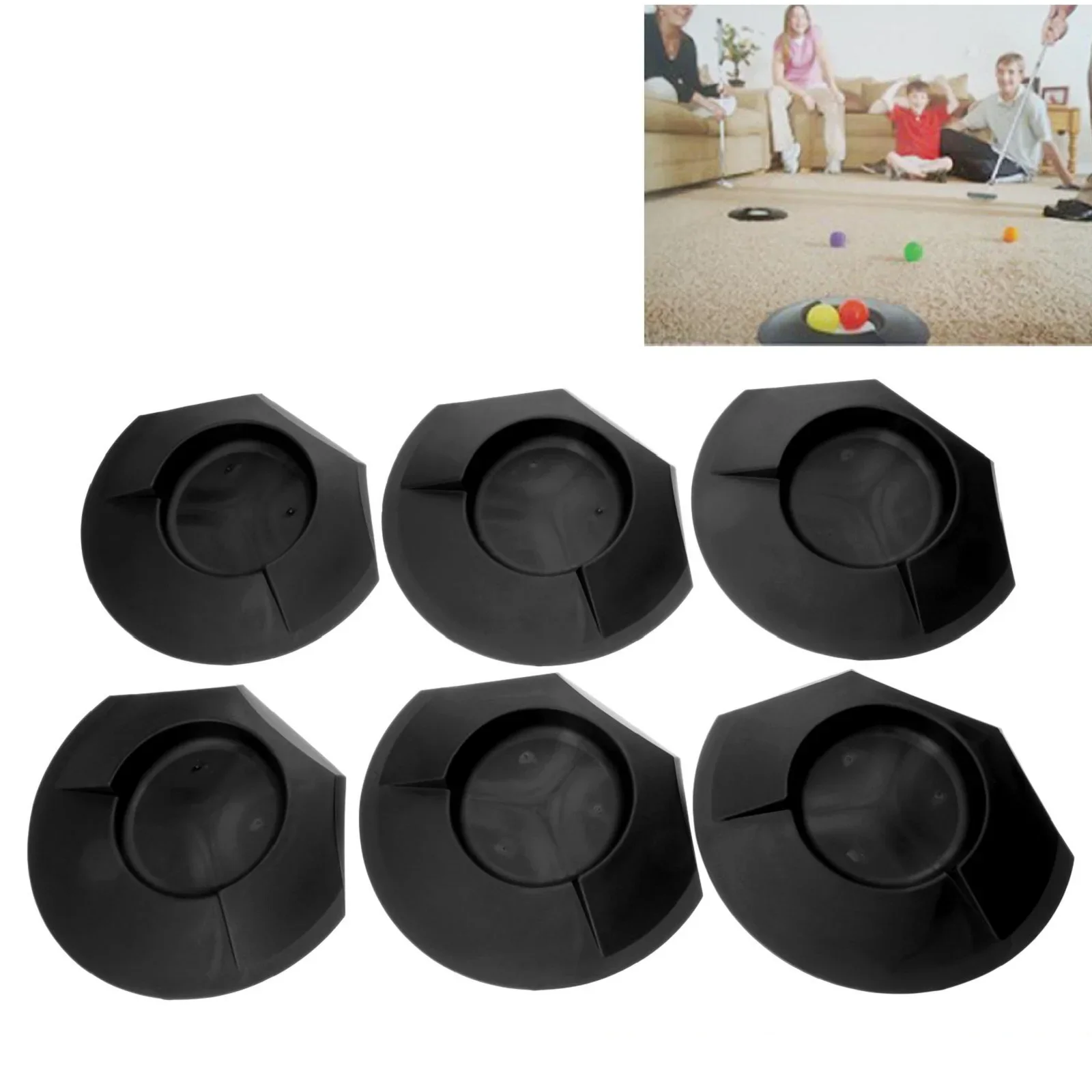 6Pcs All-Direction Putter Cups Practice Golf Putting Green Cup Hole Putting Training Aids for Beginner Indoor Outdoor Backyard