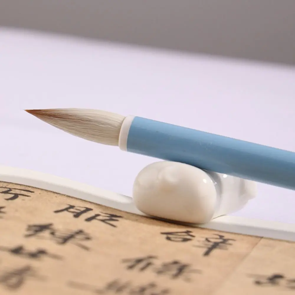 Traditional Oil Watercolor Chinese Calligraphy Brush Oil Painting Wolf Hair Scriptures Writing Brush Wood Art Paint Brush Class