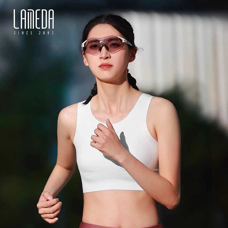 LAMEDA New Cycling Vest Summer Women Bra Outdoor Sport Seamless Without Steel Ring High Elasticity Breathable Wear-Resistant Und