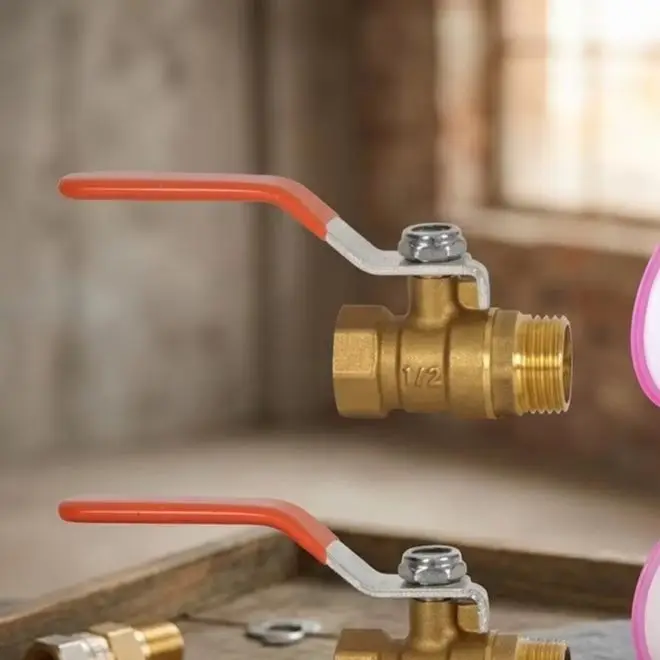 G1/2 G3/4 Brass Ball Valves 2PCS Lever Operated for Water System Installation in Homes Offices and Outdoor Areas