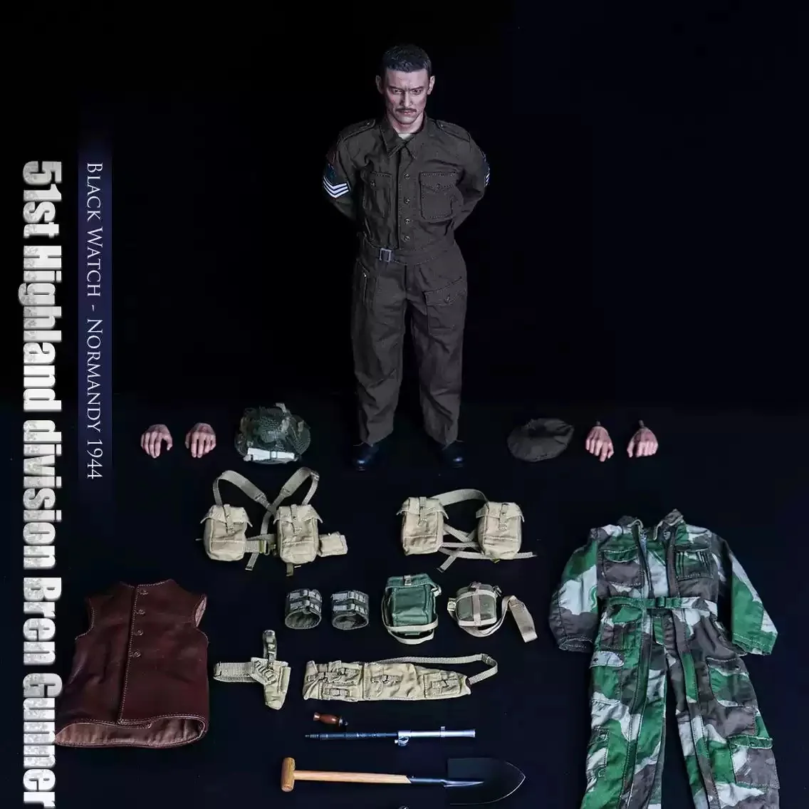 

UJINDOU UD9042 1/6 Второй мировой войны 51st Highland division Bren Gunner Фигурка Модель