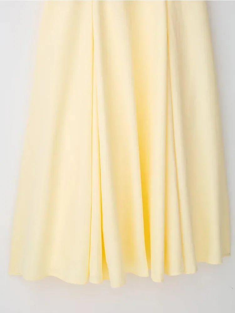 2025 Estate Nuove donne Camicie Abito Moda Casual Scollo a V Manica 3/4 Solido Femminile Elegante Strada MIDI Abiti Abbigliamento