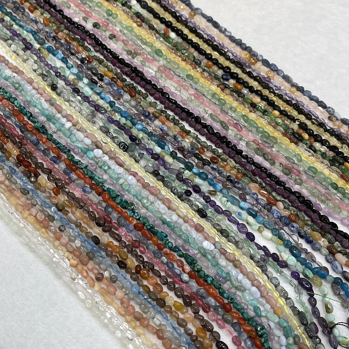 3-5mm Irregular Stone Beads Semi-precious Stone Crystal Beads for Jewelry Making DIY Necklace Braceles Earrings Accessories 37cm