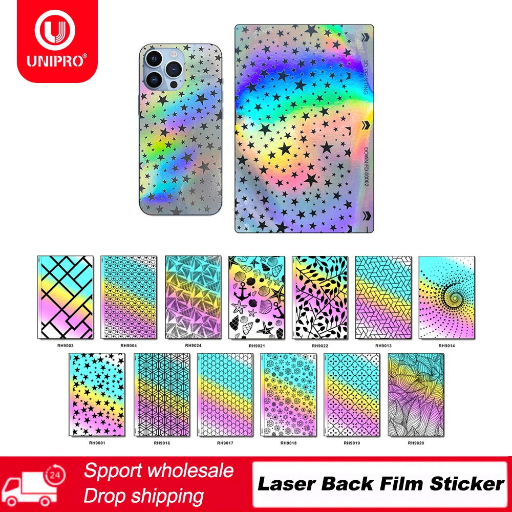 

UNIPRO 50Pcs Laser Back Film Sticker 180*120MM for All Model Sheet Mobile Phone CA390 CA310 TPU Hydrogel Cutter Machine Plotter