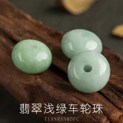 Natural Myanmar A-grade Jadeite Abacus Rondelle Beads Jadeite scattered Handmade DIY Materials Accessories Jewelry Drop Shipping