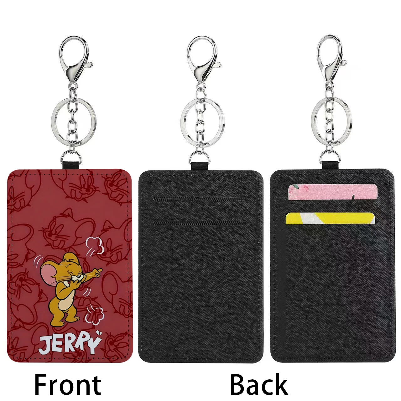 Tom and Jerry Portable Transportation Bus Card Holder Keychain Work ID badge Travel Backpack Bag Card Holders Keychains Wallet view 3