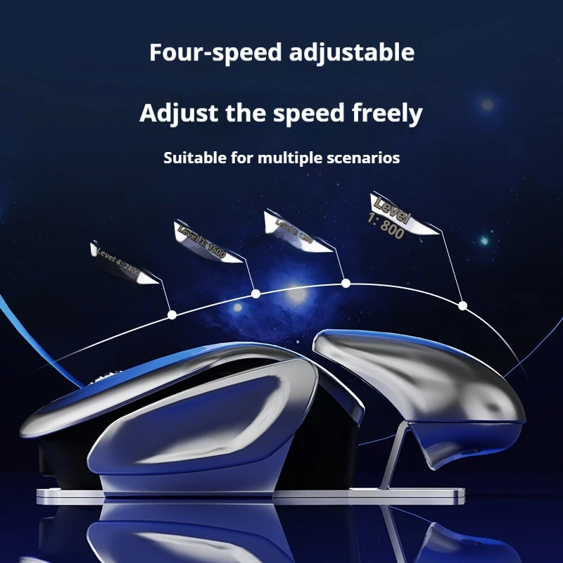 EWEADN Q6 الخيال العلمي بلوتوث ماوس لاسلكي وضع مزدوج صامت قابل لإعادة الشحن Esports الكمبيوتر المحمول ماوس ألعاب مكتب عالمي