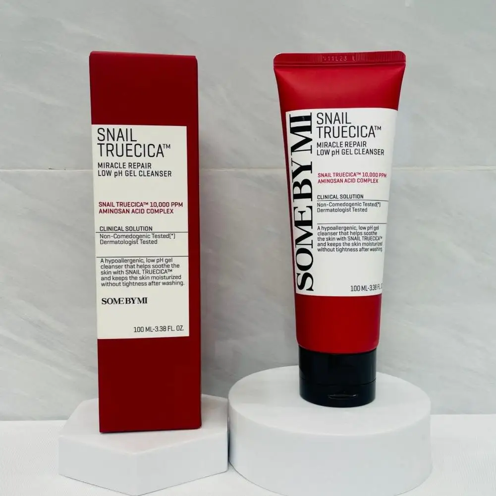 SOMEBYMI-gel de caracol, espuma limpiadora de 100ml, fórmula de bajo PH, repara la barrera de la piel, mejora el Control de la piel áspera y opaca, aceite no tenso