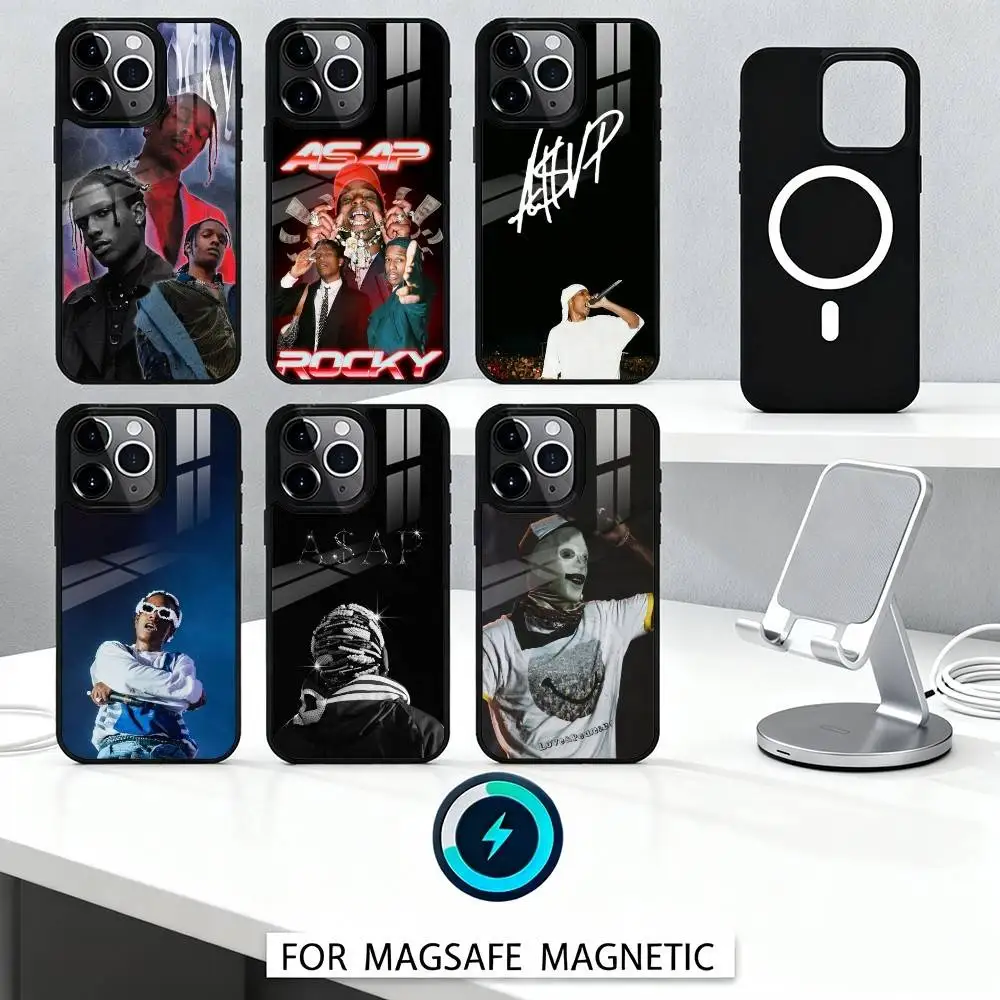 

A-ASAP Rocky Rapper Phone Case For iPhone17,16,15,14,13,12,Pro,Max,Magnetic For Magsafe Wireless Charging