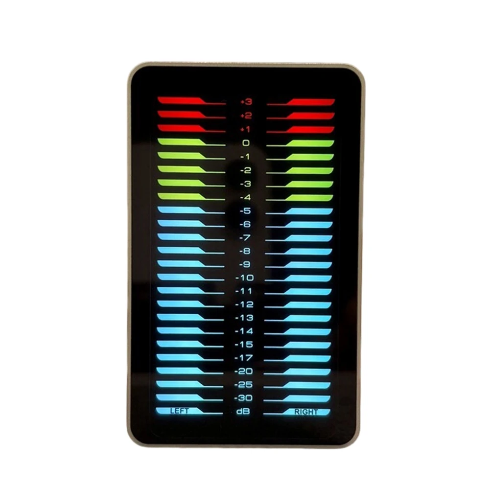 Real-time Audio Level Display Dual Channel Audio Audio Signal Meter CNC Aluminum Alloy Shell Intuitive DB Status Light
