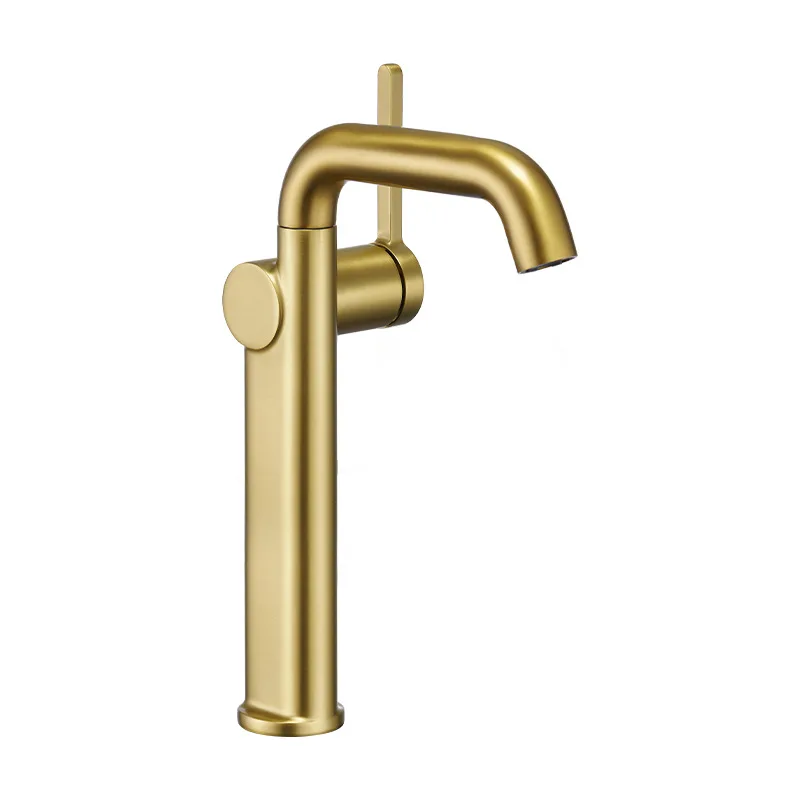 Raise washbasin faucet  green stage art basin faucet Side open washbasin faucet