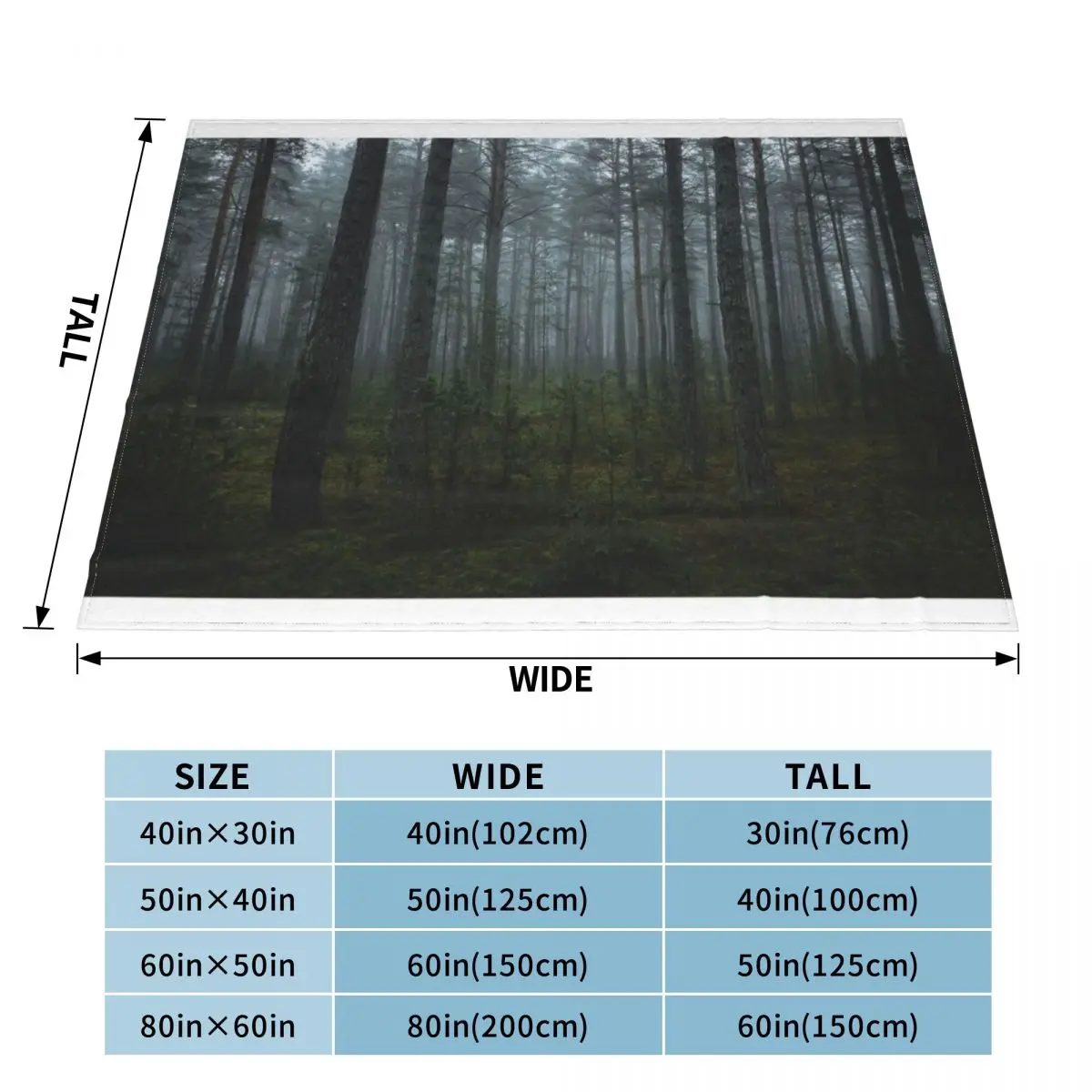 Misty forest Throw Blanket decorative Winter beds funny gift Retros Decorative Sofa Blankets