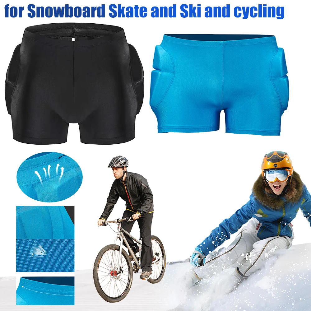 Outdoor Sports Padded Shorts Shock Absorb Kids Tailbone Ski Gear Hip Butt Breathable Sports Pants Cycling Winter Skate Protector