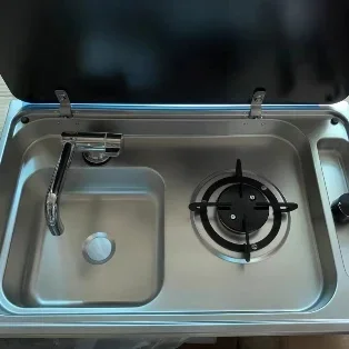 RV stove sink stainless steel rectangular wash basin with stove Caravan RV kitchen sink accessories