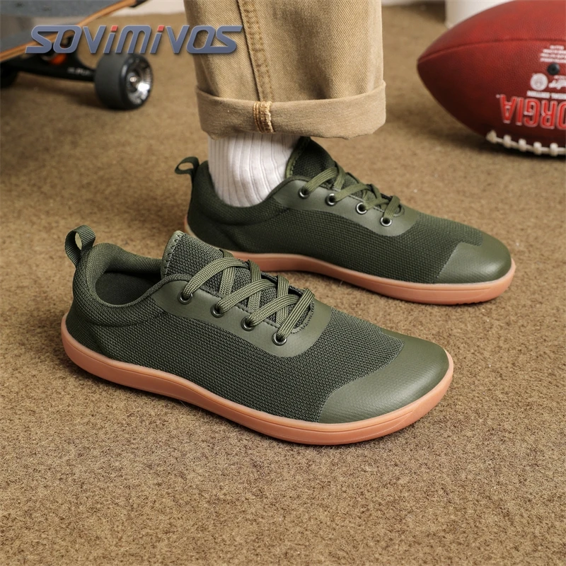 

Мужские широкие минималистичные кроссовки для босоногой ходьбы | Обувь для бега без каблука с нулевым перепадом высоты подошвы для максимального расслабления, мужские кроссовки, теннисные туфли для мужчин