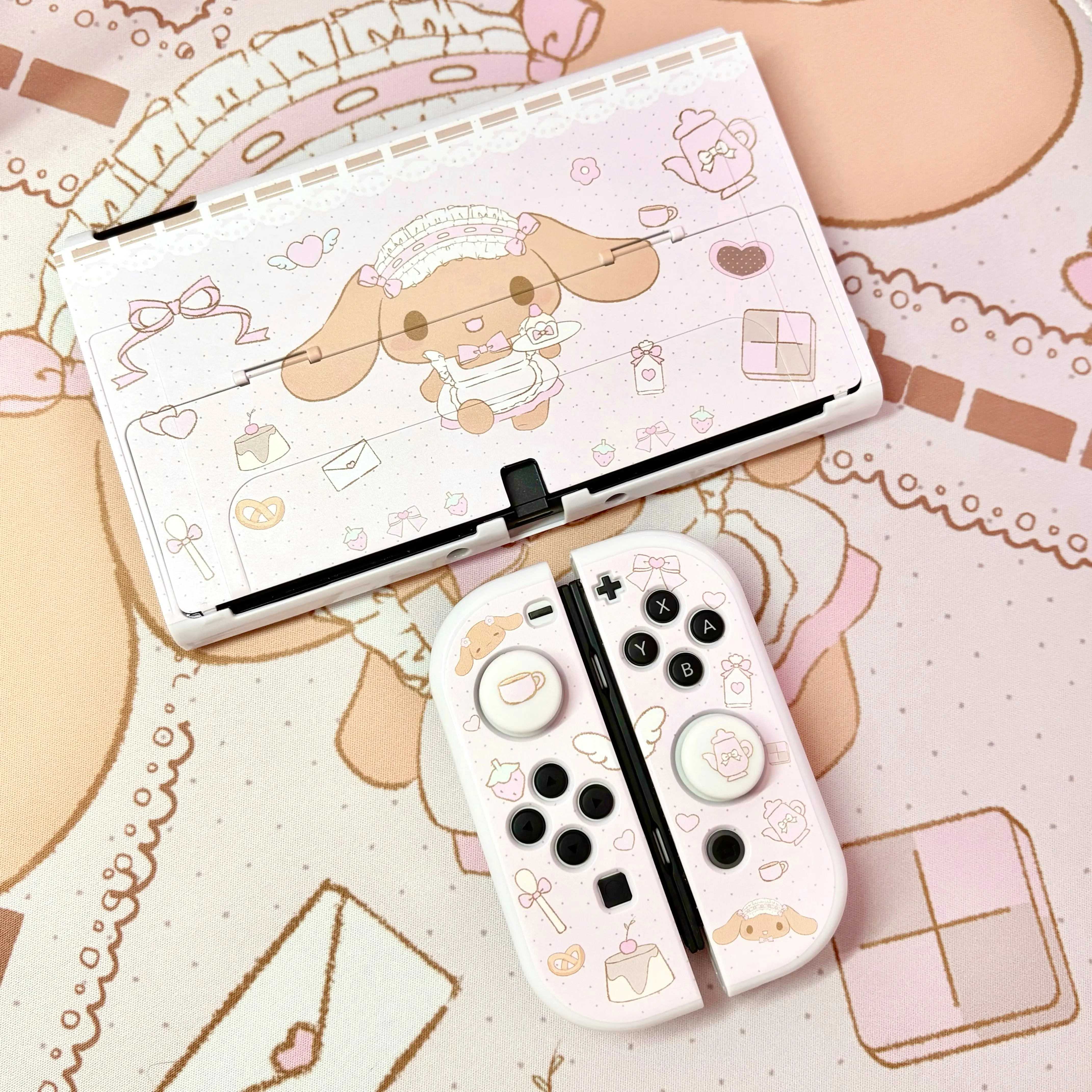 Capa Protetora Estilo Ins Original para Nintendo Switch 2/OLED/LITE, Carcaça Divisível para Console e Acessório para Dock Joy-Con