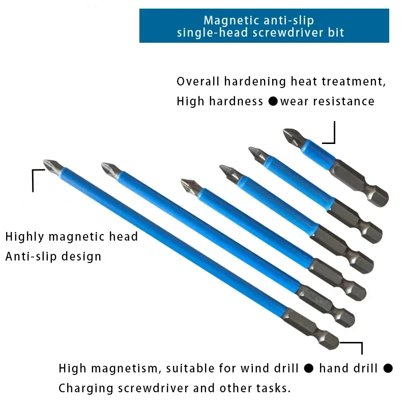 65mm 110mm Magnetic Special Slotted Cross Screwdriver Bit For Electrician PH2 For Socket Switch Hand Tools