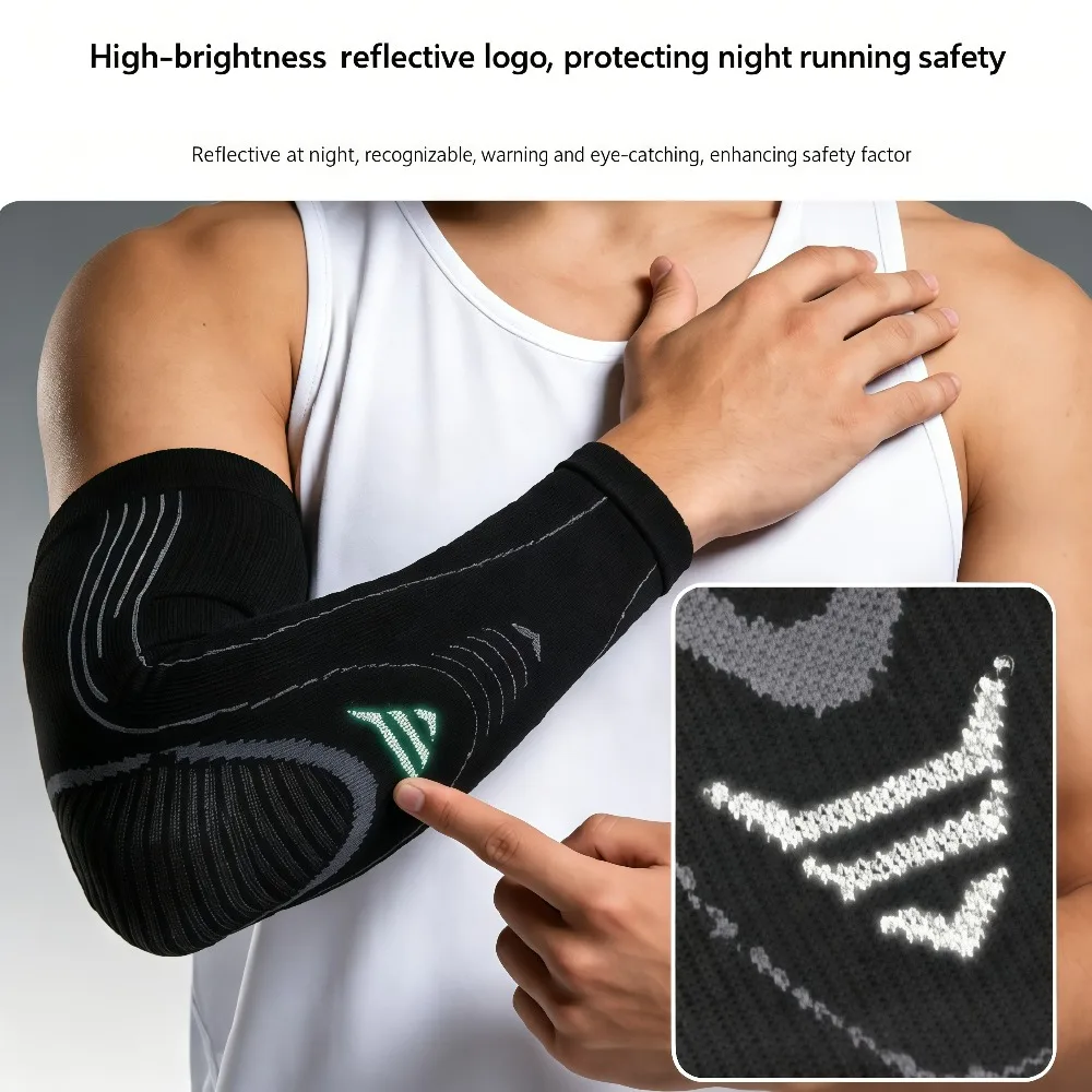 1-2Pcs Full Arm Compression Sleeves Breathable Elbow Brace Support for Men Women Sports Basketball Cycling Running Tennis Golfer