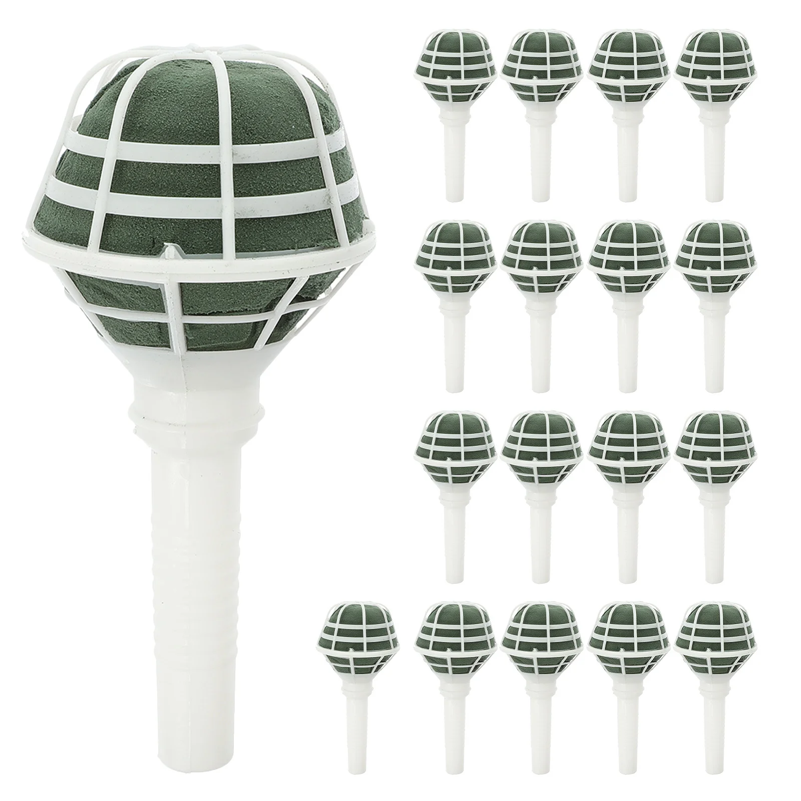 

18Pcs Wedding Bouquet Holder for Bride Secure Fresh Flower Support with Mud Base Lightweight Bridal Hand Bouquet Handle Keepsake