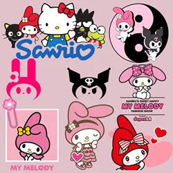 Sanrio MyMelody kuromi Patch on Clothes Heat Transfer Stickers Iron-on Transfers for Clothing Patches DIY Patch Appliqued Decor