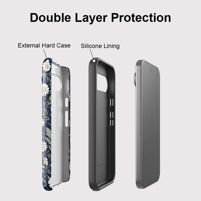 Fcicicase Flowers Pattern Phone Case For Google Pixel 9 10 Pro XL 10A 8 9 10 Pro 8A 7A Matte Anti-Drop Acrylic Protective Etui - view 4