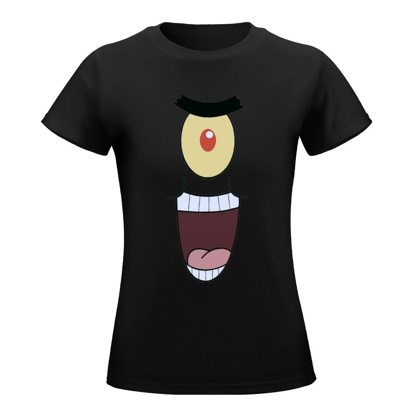 Plankton evil and funny laugh T-Shirt summer top hippie clothes funny tops t-shirt dress for Women plus size