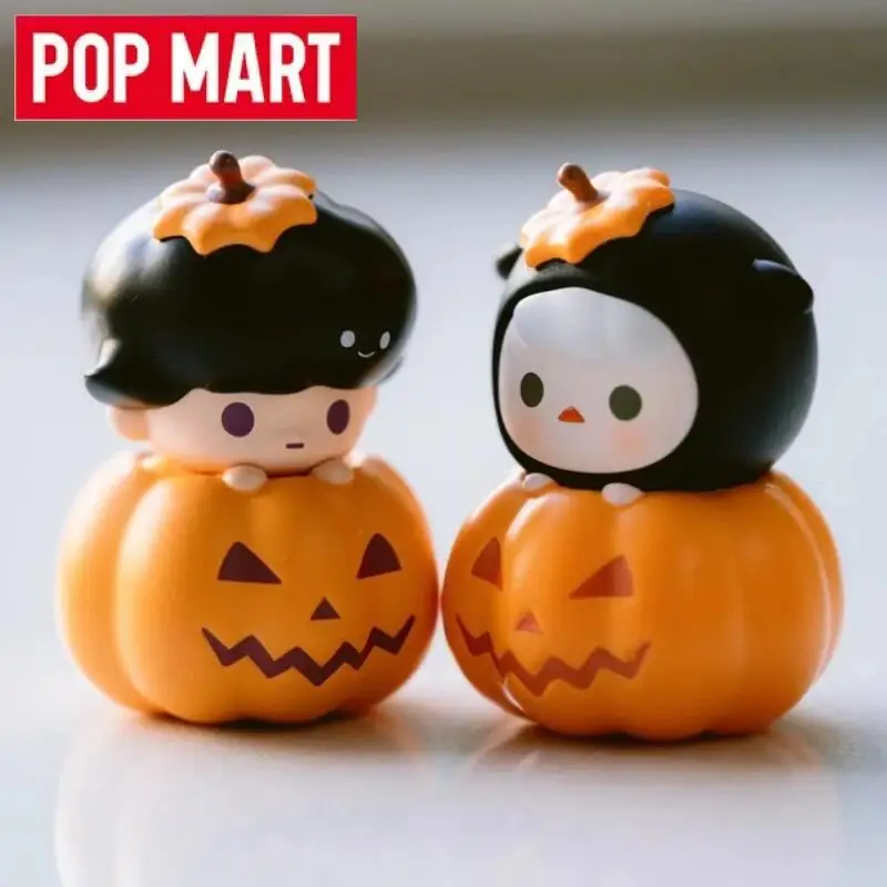 البوب مارت جميع القديسين يوم اليقطين سلسلة البوب فول صندوق أعمى الأصلي عمل الشكل لعبة لطيفة نموذج مفاجأة صندوق غامض جمع