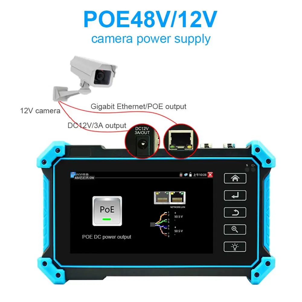 Noyafa Nf-715 IPC CCtv Tester 5.4 Inch 4K 1080P 8MP AHD CVI TV SDI With Hdmi Vga Input Monitor IP Camera Tester Cftv IP Test