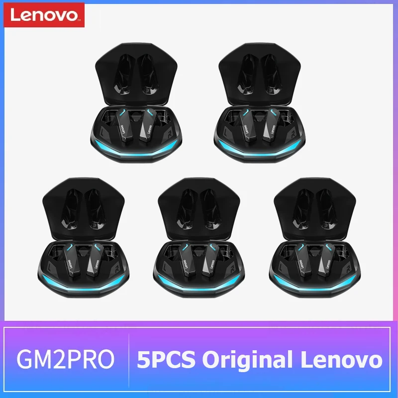 

5PCS Original Lenovo GM2 Pro 5.3 Earphones Bluetooth Wireless Earbuds Low Latency Headphones HD Call Dual Mode Gaming Headset