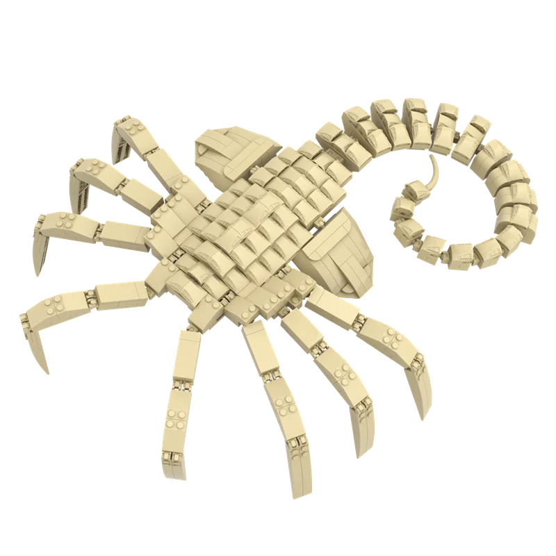 MOC Brick Xenomorphs Facehugger Action Figure Building Kit Cool Halloween Horror Toys for Adults and Boys 8-14 Years up