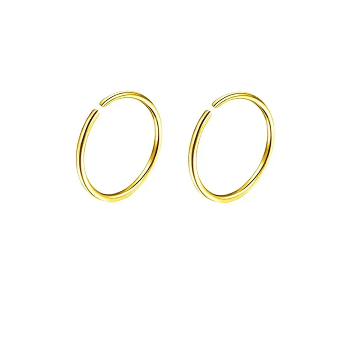 2/3/5Pcs 20G Fashion Stainless Steel Thin Fake Septum Nose Ring,Hoops Labret Fake Lip Ring Cartilage Tragus Helix Earrings