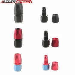 AN4 AN6 AN8 AN10 AN12 AN16 Straight 0 Deg Oil Fuel Swivel Hose End Fitting Oil Hose End Adaptor Kit Black / Red-Blue / Red-Black