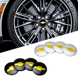 4PCS 56mm Car Wheel Hubcaps Stickers Car Tire Center Hub Cap Decals For Chevrolet Captiva Colorado Cruze Spark Malibu Corsa Volt