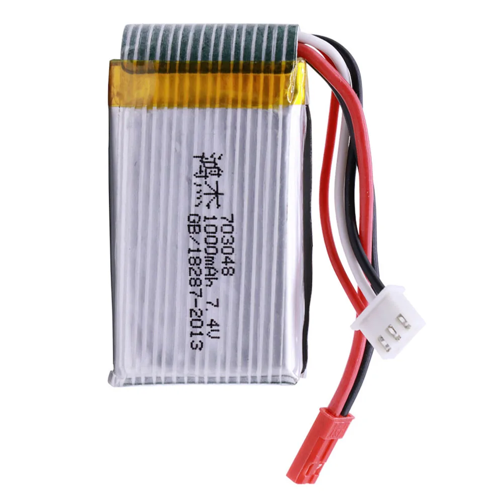 7.4V 1000mah 25C Lipo Battery and 7.4v Charger For MJXRC X600 U829A U829X F46 X601H JXD391 FT007 2s Lipo Battery 703048 parts