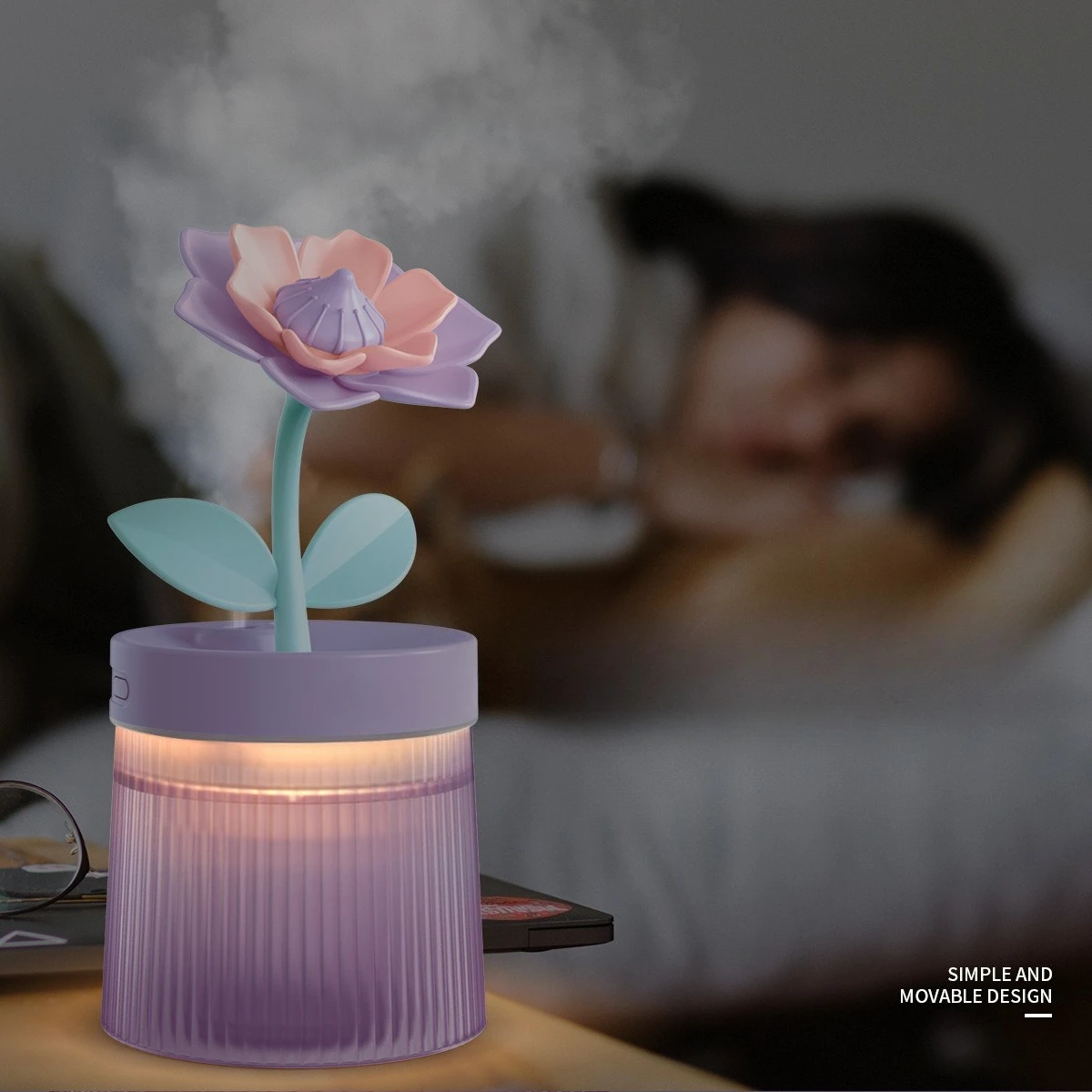 Portable USB Rechargeable Nano Mist Sprayer, 2-in-1 Mini Humidifier Facial Water Replenishing Spray Machine for Desk Home Office