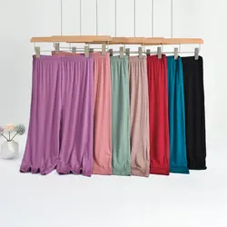 Plus size XL to 8XL Elastic leggings Mid-Calf women's Modal legins Loose Mid-length Stretch Pants solid color