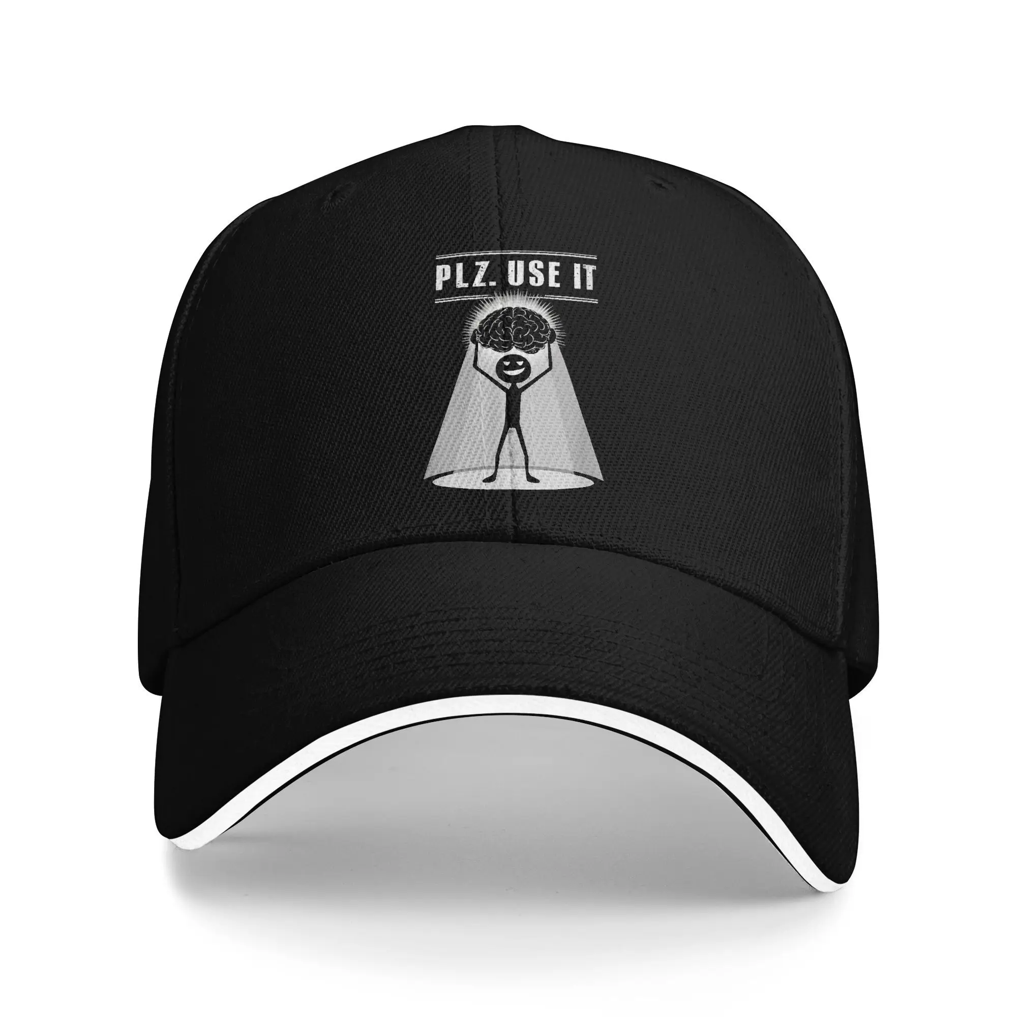 

Use Your Brain Stick Figures Pun Funny Joke Sun Baseball Cap Summer Women Men Design Hip Hop Hats Hot Sale Casual Snapback Cap
