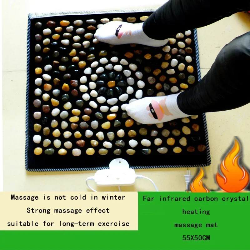 

Домашняя электрическая грелка с углеродным кристаллом, электрическое одеяло, массажная подушка для ног из гальки, электрическая нагревательная массажная подушка