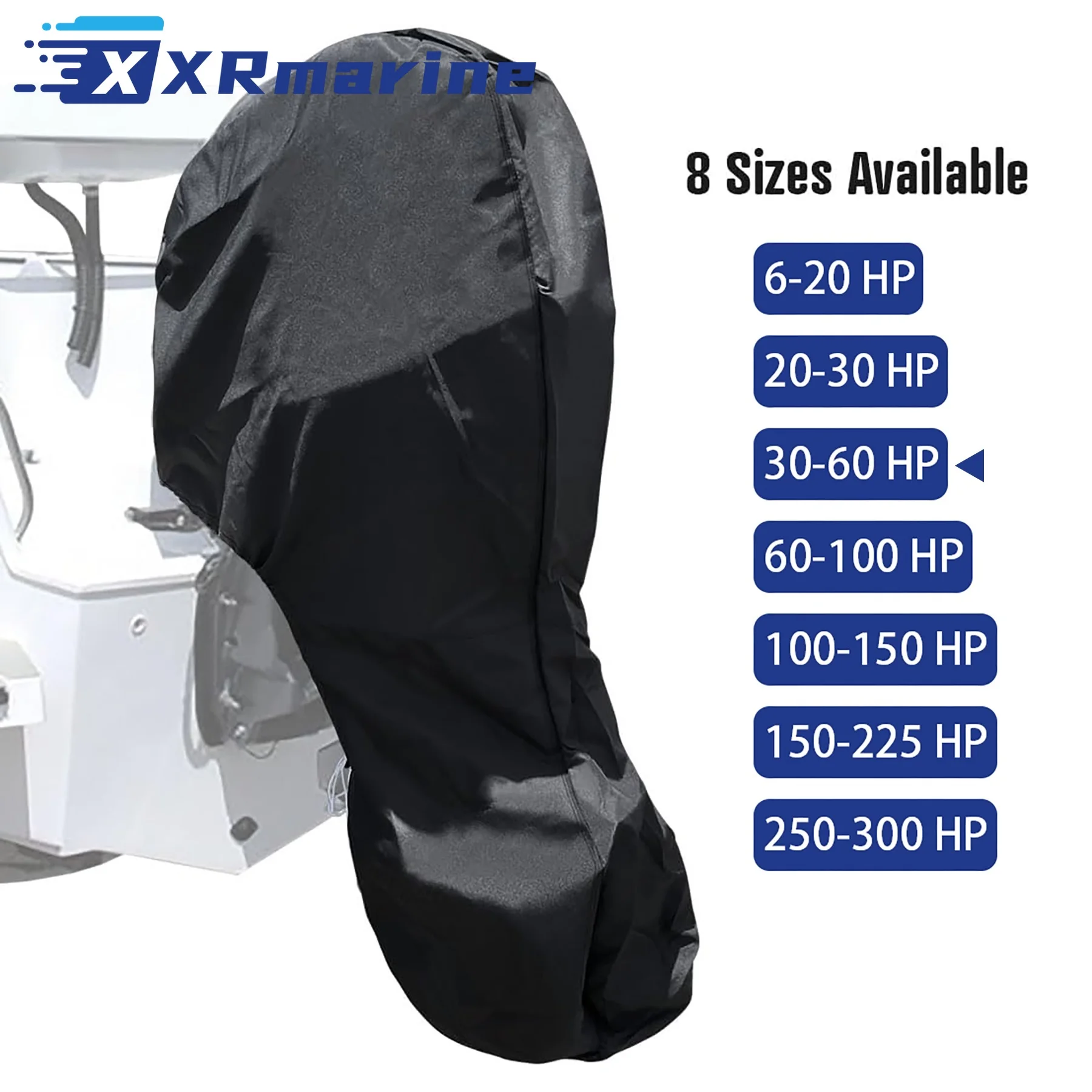 

Крышка лодочного двигателя, водонепроницаемая крышка подвесного двигателя высокой плотности, черная, 30 л.с.-60 л.с.