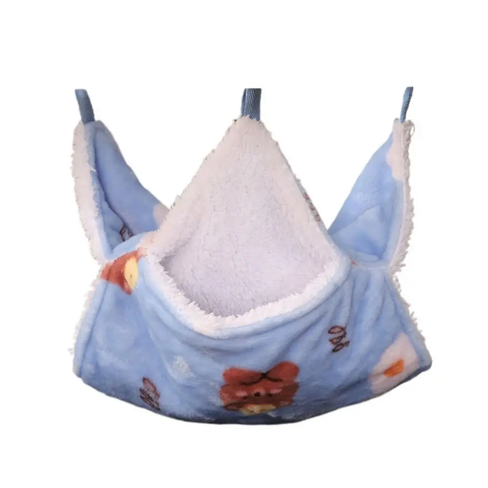 الفانيلا الهامستر طبقة مزدوجة أرجوحة لينة نمط قطون معلقة السنجاب كيس النوم عش قفص السنجاب مريحة