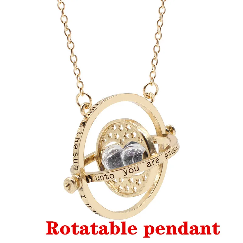 Fashion High Quality Rotating Hour Necklace Glass Hourglass Pendant Hot Delicate Movie Vintage Jewelry Gift Wholesale 20pcs/lot