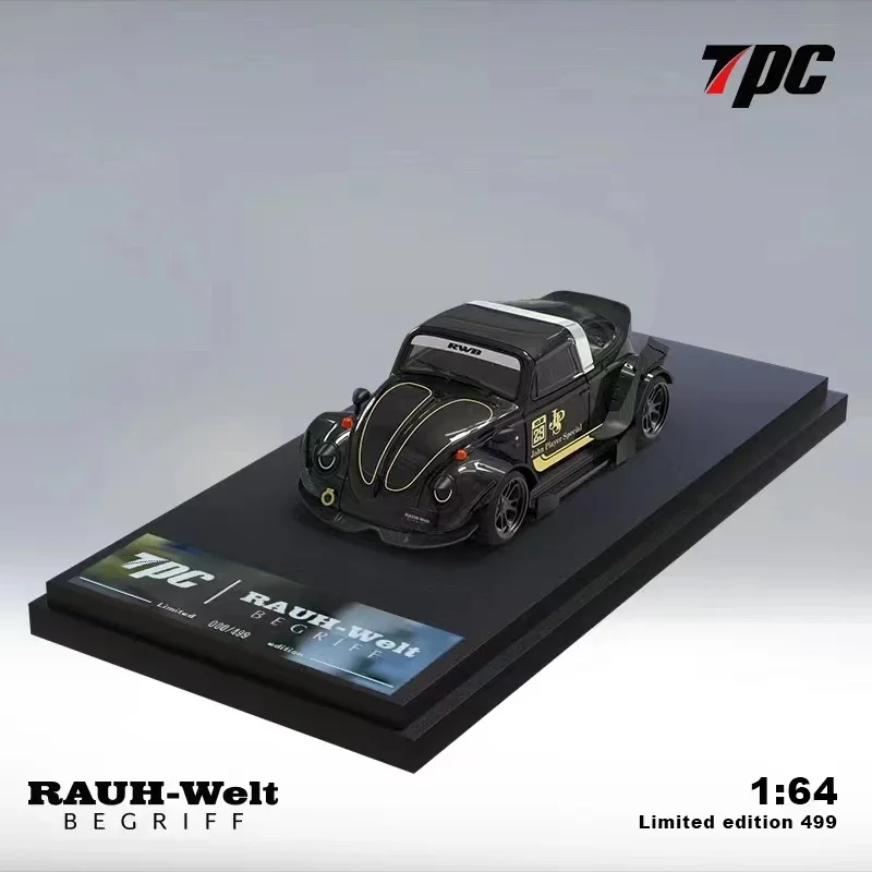 TPC 1:64 juguete modelo coche RWB reacondicionamiento escarabajo aleación vehículo fundido a presión-JPS negro oro