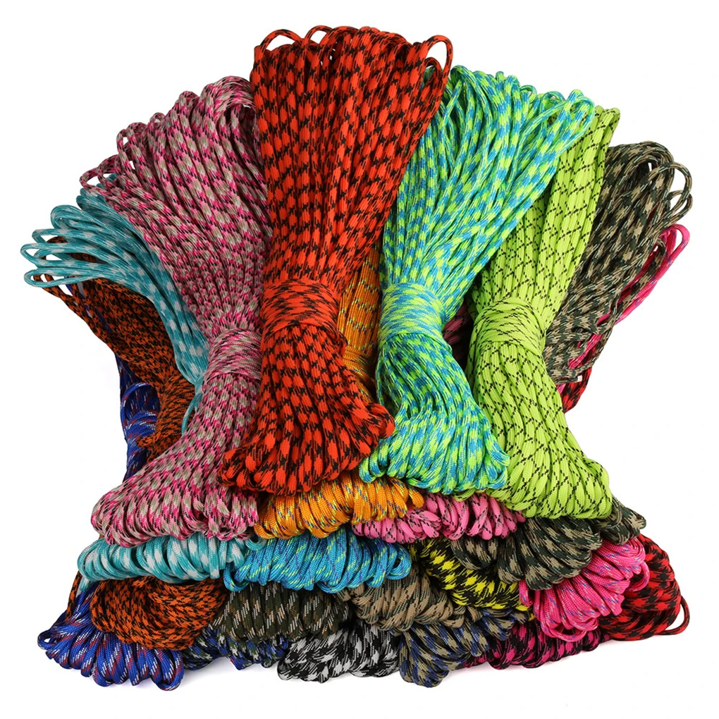 100 متر 5 مللي متر 7-core خيمة التخييم إصلاح النسيج ملزمة مظلة حبل مضفر الحبل المنزل في الهواء الطلق خط الحياة